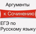 Аргументы по русскому языку для ЕГЭ